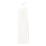 [Gucci] Gucci Open-back Midi Dress 40 IT NEUTRALS