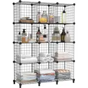 Closet Organizers and Storage, 12 Storage Cubes, Wire Cube Storage DIY Room S...