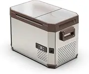 AS35 Dual-zone Fridge 12V Mobile Freezer And Refrigerator Compact Metal Mini Car Fridge For Camping Outdoor(Multi-UK)