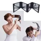 Makeup Mirror Tri-Fold Hairdressing Self Haircut Hanging Hook Beauty Bathroo _da