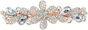 [yangzerang] Glitter Rhinestone Metal Crystal Alligator Snap Hair Clips Pins Makeup Hair Clips Glitter Hair Clips Accessories for Women Girl