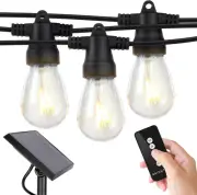 Brightech Ambience Pro Solar Powered Outdoor String Lights, 27ft Remote Control
