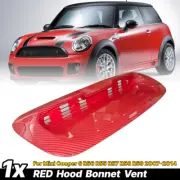 RED Front Hood Bonnet Vent Cover Cap For Mini Cooper S R56 R55 2007-2014