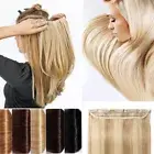 Invisible One Piece Clip in Real Remy Human Hair Extensions 3/4 Full Head Long U