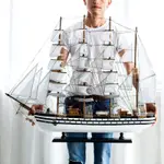 免運~特價❤帆船模型擺件一帆風順大型擺設大號客廳玄關裝木制手工