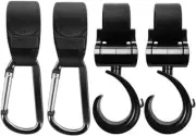 4 Packs Baby Stroller Hooks Clips, Convenient Stroller Accessories Mommy Bag ...
