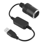USB Port 12V Car Cigarette Lighter Socket Power Female Converter Adapter Cable