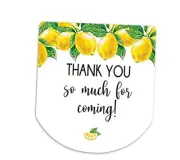 Lemon Stickers and Party Favors (Hand Sanitizer Stickers 60 COUNT)