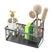 Catzon Sink Caddy Stainless Steel with Brush Holder for Kitchen Organization