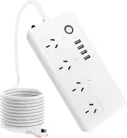 Smart Power Strip Surge Protector USB Power Outlet with 4 USB Ports