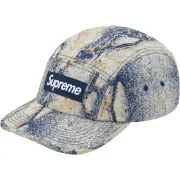 Supreme Denim Camp Cap Box Logo Hat in Snake Print FW24 Adjustable All Cotton