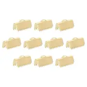 20Pcs Ribbon End Crimp Clamps, 16mm Pinch Cord End Clasps for DIY Making, Gold