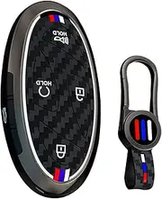 ontto luminous car key cover fit for Hyundai Tucson Kona SX2 EV Ioniq 6 ioniq 5N Sante Fe Elantra 2023-2025 Metal Smart Shell case key holder keyring keychain styling Accessories 5 buttons Black