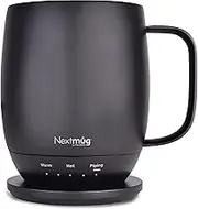 Nextmug by Nextboom - 14 oz. Temperature-Controlled & Self-Heating Mug (Black)