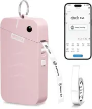 S001 Bluetooth Label Maker W/ Tape, Portable Thermal Printer, Pink