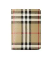 checkered passport holder One size Archives Beige/heather brown