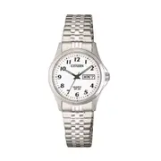 Citizen Ladies Silver Watch Model EQ2000-96A Stainless Steel Date & Day 4974374275349