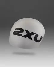 Silicone Swim Cap, 2XU, OSFA, Silver/Silver, Unisex