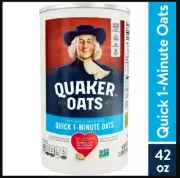 Quaker, Quick 1 Minute Oats, Oatmeal, 42 oz - USA Free Shipping
