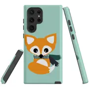 For Samsung Galaxy S22 Ultra Case, Armour Cover, Cute Brown Fox