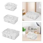 Serving Tray Food Storage Container with Dividers, Dustproof Charcutory