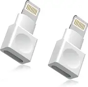 2Pack Apple MFi Certified Lightning Extender Adapter,Mini iPhone Charger Extension Lightning Female to Male Aux Audio Dongle Connector Conventor for iPhone 14,13,Pro Max,12,11,X,XS,XR,8,7 iPad Calling