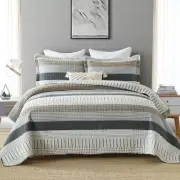 PANGUSHAN 100% Cotton Quilt Set Queen Size, Patchwork Queen Quilt Bedding Set...