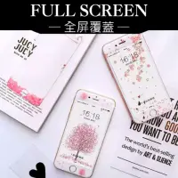 在飛比找momo購物網優惠-iPhone7 8 卡通櫻花系列9H玻璃鋼化膜手機保護貼(i