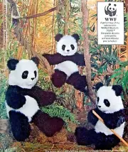 * 8187 Vogue PANDA BEARS 18" 20" 25" Sewing Pattern 1991 UNCUT