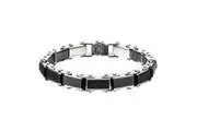 Men's Stainless Steel Black IP Reversible Bracelet