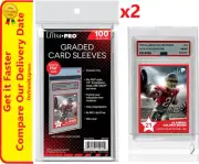 2 x Ultra Pro Graded Resealable Card Sleeves Sealed Pack of 100 for PSA Slabs