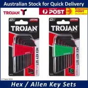TROJAN Hex Key Set / Allen Keys / Metric & Imperial / 8pcs