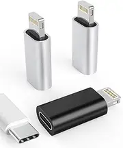 3Pack USB C Female to Lightning Male Adapter for iPhone 12/11/8 X XR/XS/SE/7Plus/Pro Max Ipad Air Mini Type Compatible with Charging Support Data Transmission Connect Charger Connector Cable Converter