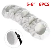6pcs 5-6 Inch Car Vehicle Polisher Soft Wool Polishing Bonnet Buffer Pads Tools