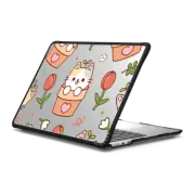 MacBook Air 13-inch (M2 - M4) Impact Case Cute Calico Cat in Pottery Pot with Red Tulip - Kawaii Kitten Animal with Flower in the Garden