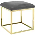Modway Furniture Anticipate Ottoman, Gold Gray - EEI-2849-GLD-GRY