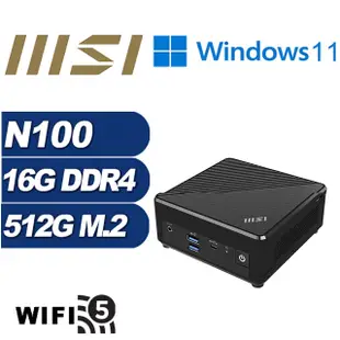 (DIY)水龍男爵W MSI 微星 CUBI迷你電腦(N100/16G/512G M.2 PCIe SSD/Win11)