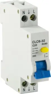 RCD / MCB Safety Switch RCBO 1 Pole 3kA Type A 10 to 20 Amps