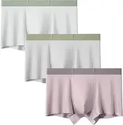[Maiyifu-GJ] 3 Pack Mens Moisture-Wicking Boxer Briefs Soft Breathable Underwear Trunks Lightweight Comfortable Underpants, Color38, Large, Color38, Large