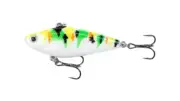 Clam Psycho Shad 1/12 oz - Glow White Chartreuse Koi - Lipless Ice Fishing Lure