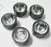 10pcs 1W 3W 5W High Power LED Lens 30degree len + Black Holder for DIY