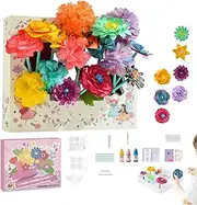 Bloomjoy Magic Petal Flower Art Kit, Bloom Joy Magic Petal Flower Kit, DIY Paper Craft Kit, More Than A Dozen Kinds of Flowers, Free to Match Colors, Colored Flowers Creative Toys (1set)