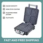 Smith & Nobel Retro Waffle Maker 4 Square Waffle Machine Breakfast Appliance