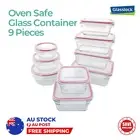 GLASSLOCK Oven Safe Tempered Glass Set of 9 Piece Microwave dishwasher Oven safe