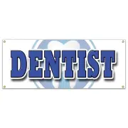 DENTIST BANNER SIGN dental false teeth no appointment cleaning dds