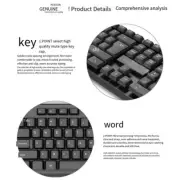 Ergonomic Multilingual Letter Keycaps Gaming Keyboard with Sleek Design