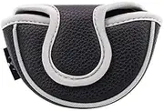 Big Teeth Small Golf Putter Cover Half Mallet Mini Golf Headcover Club Head Protector Magnetic Closure for Scotty Cameron Taylormade Odyssey Club, Black