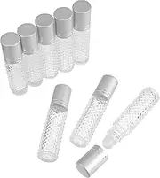 OFFIGAM 8Pcs Refillable Roller Ball Glass Bottles Slip Storage Containers for Essential Oils Perfumes Liquids Durable Design for Daily Use Travel