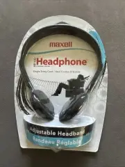 Maxell Lightweight Headphone HP-100 w/Adjustable Headband 6ft Cord NEW SEALED