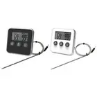 Digital Instant Read Meat Thermometer Long Probe Backlight Kitchen Timer Food